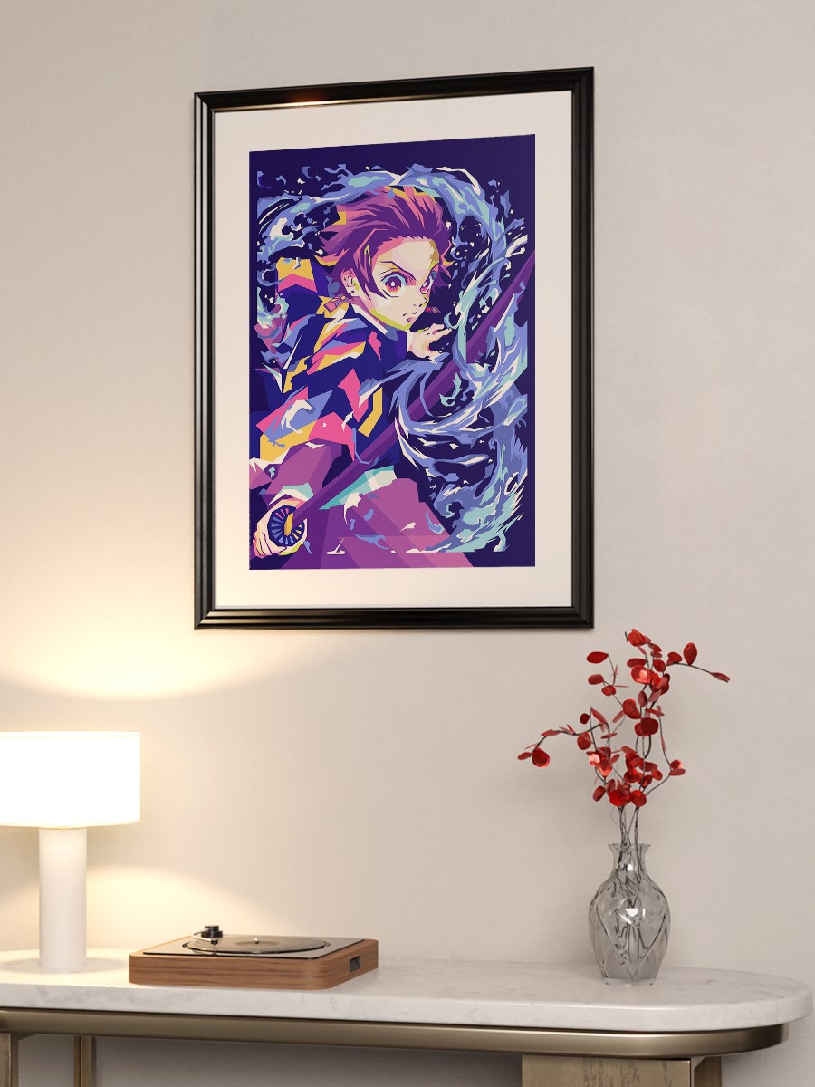 TANJIRO DEMON SLAYER WPAP Anime Poster Çerçevesiz Yüksek Kalite Anime Duvar Poster