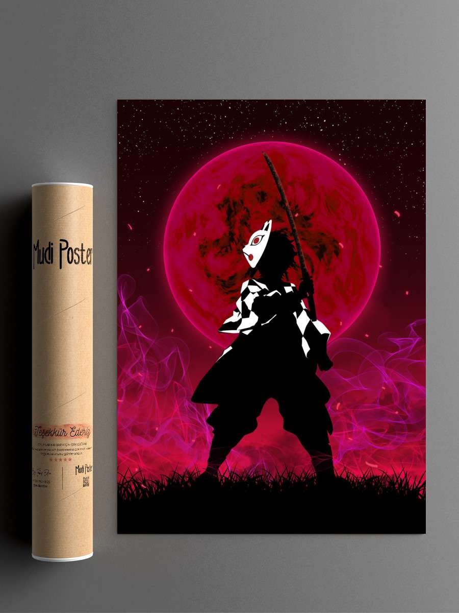 Tanjiro Kamado Demon Anime Poster Çerçevesiz Yüksek Kalite Anime Duvar Poster