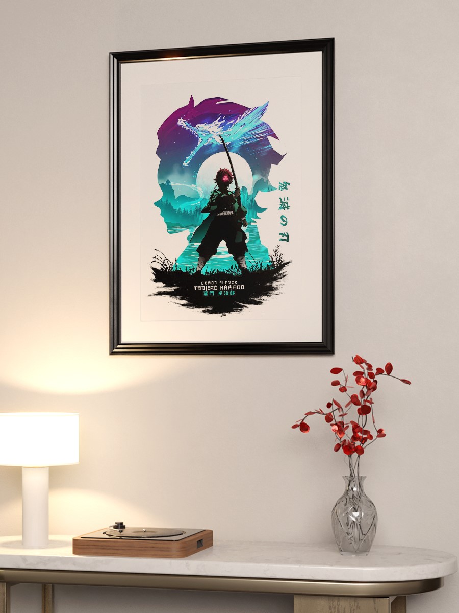 Tanjiro Kamado Anime Poster Çerçevesiz Yüksek Kalite Anime Duvar Poster