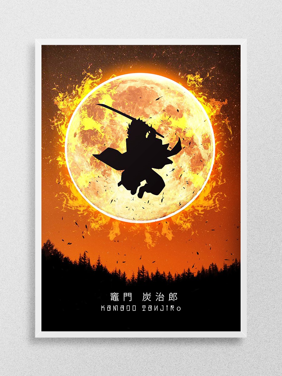 Tanjiro Kamado Anime Poster Çerçevesiz Yüksek Kalite Anime Duvar Poster