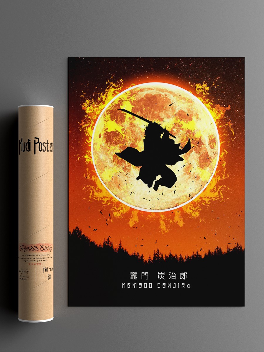 Tanjiro Kamado Anime Poster Çerçevesiz Yüksek Kalite Anime Duvar Poster