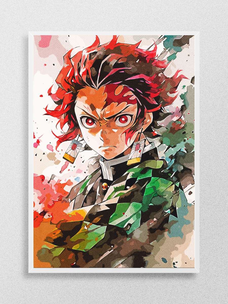Tanjiro Kamado Anime Poster Çerçevesiz Yüksek Kalite Anime Duvar Poster