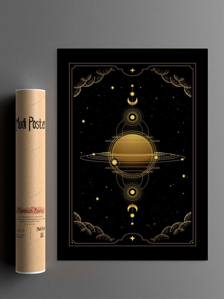 Tarot cosmic star moon Anime Poster Çerçevesiz Yüksek Kalite Anime Duvar Poster