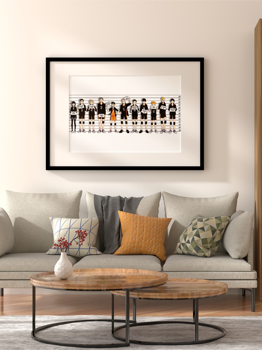 Team Karasuno Anime Poster Çerçevesiz Yüksek Kalite Anime Duvar Poster