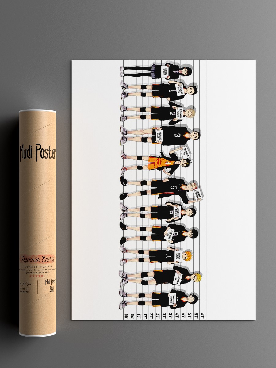 Team Karasuno Anime Poster Çerçevesiz Yüksek Kalite Anime Duvar Poster