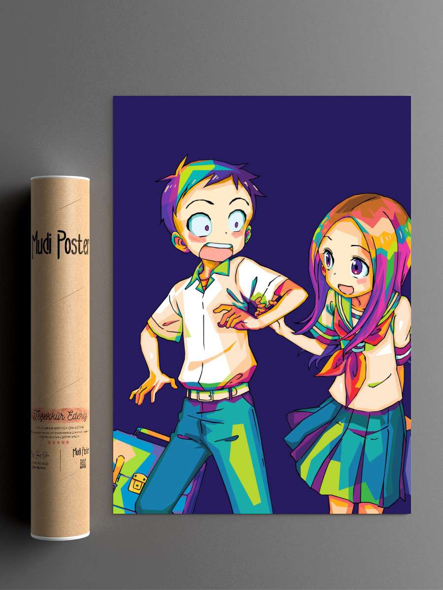 Teasing Master Takagi san Anime Poster Çerçevesiz Yüksek Kalite Anime Duvar Poster