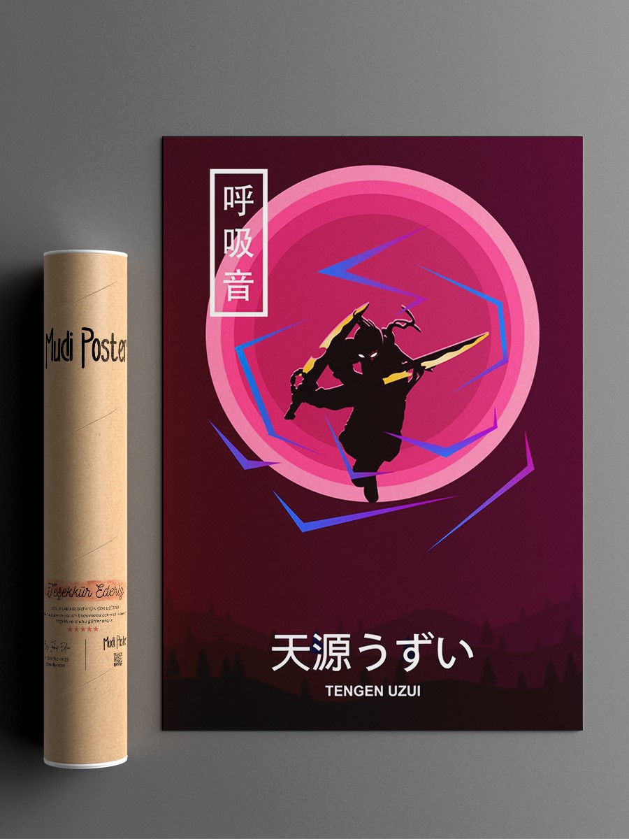 Tengen Uzui Anime Poster Çerçevesiz Yüksek Kalite Anime Duvar Poster