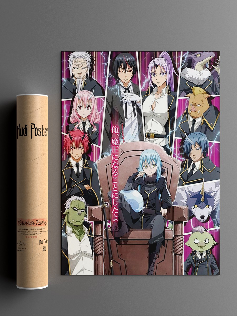 Tensei Shitara Slime Datta Anime Poster Çerçevesiz Yüksek Kalite Anime Duvar Poster
