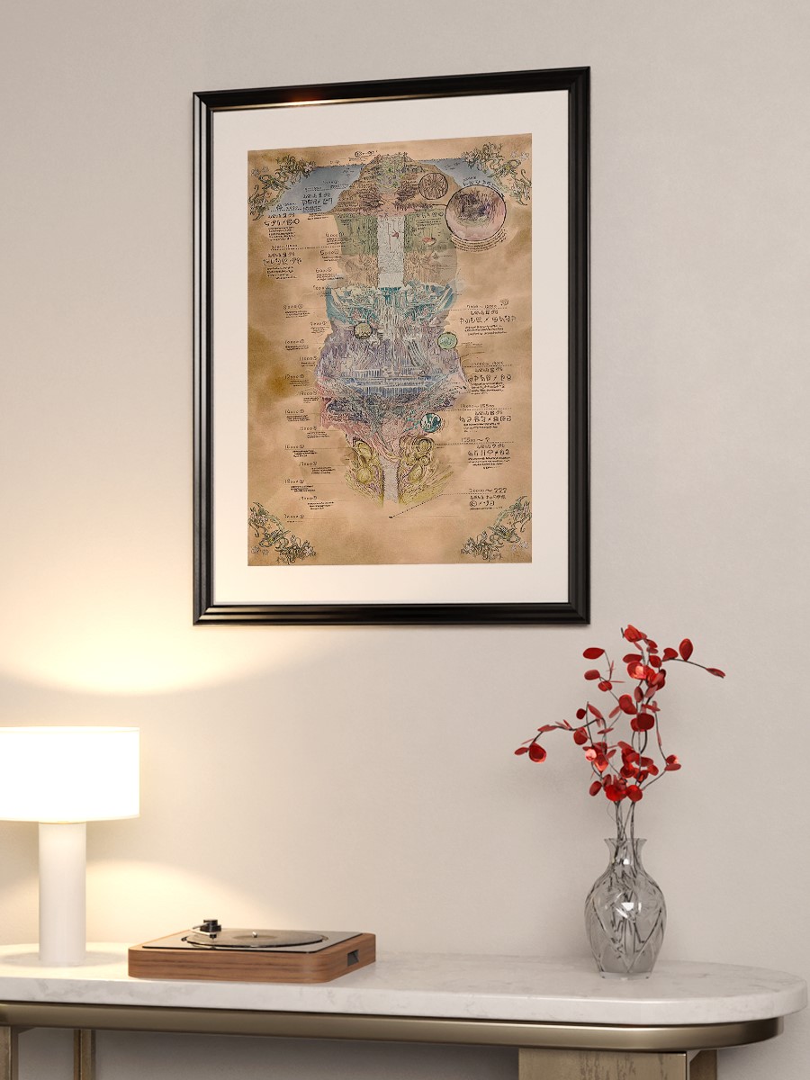 The Abyss Map Anime Poster Çerçevesiz Yüksek Kalite Anime Duvar Poster