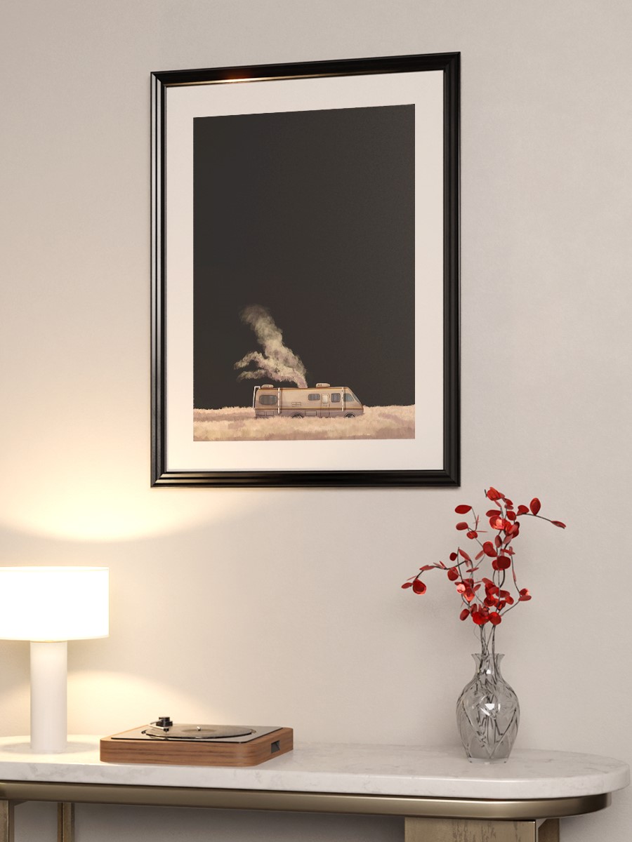 The Breaking Bad RV Black Poster, Çerçevesiz Tv Film Poster