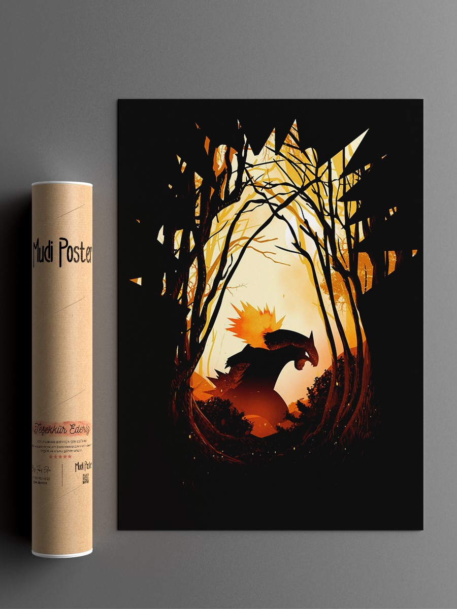 The burned forest Anime Poster Çerçevesiz Yüksek Kalite Anime Duvar Poster