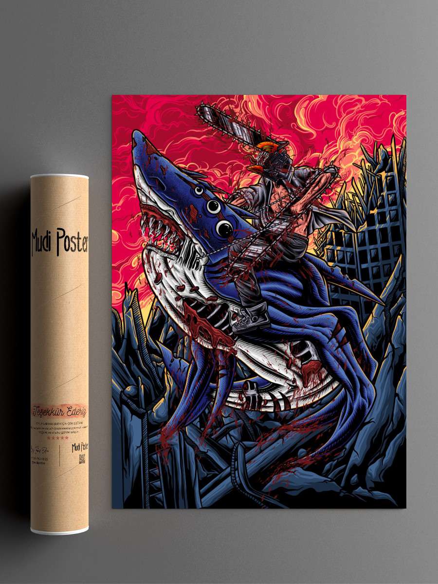 The chainsaw man devil Anime Poster Çerçevesiz Yüksek Kalite Anime Duvar Poster