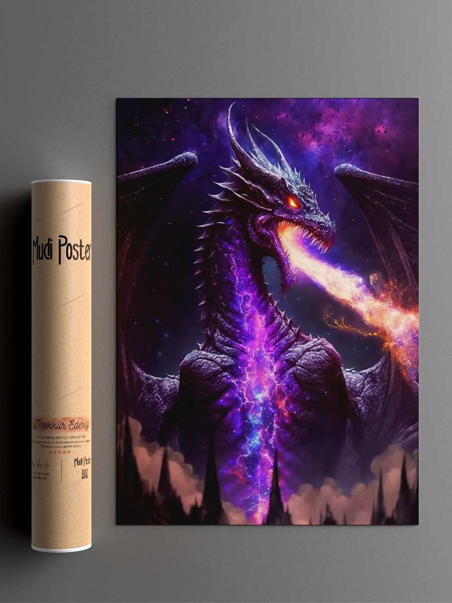 The Cosmic Dragon King Anime Poster Çerçevesiz Yüksek Kalite Anime Duvar Poster