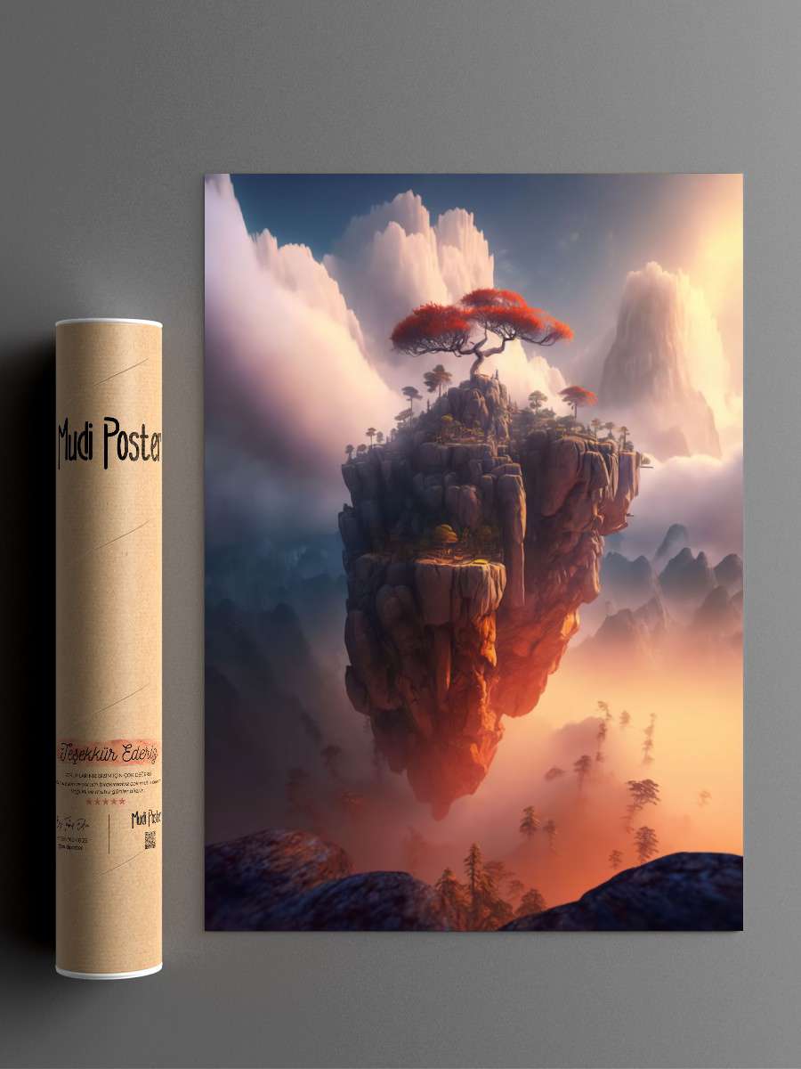 The Floating Castle Anime Poster Çerçevesiz Yüksek Kalite Anime Duvar Poster