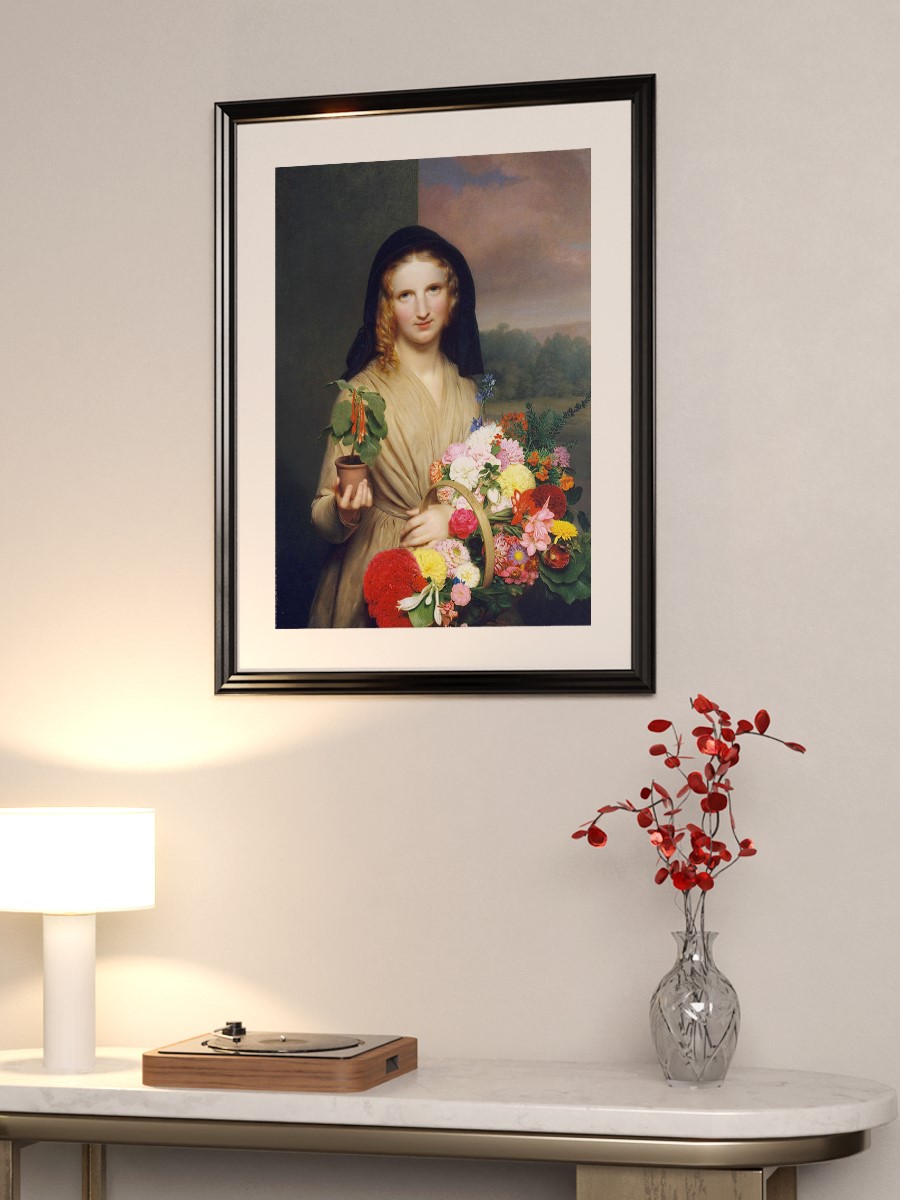 The Flower Girl Tablo Sanatsal Ünlü Ressam Poster Çerçevesiz Yüksek Kalite Poster