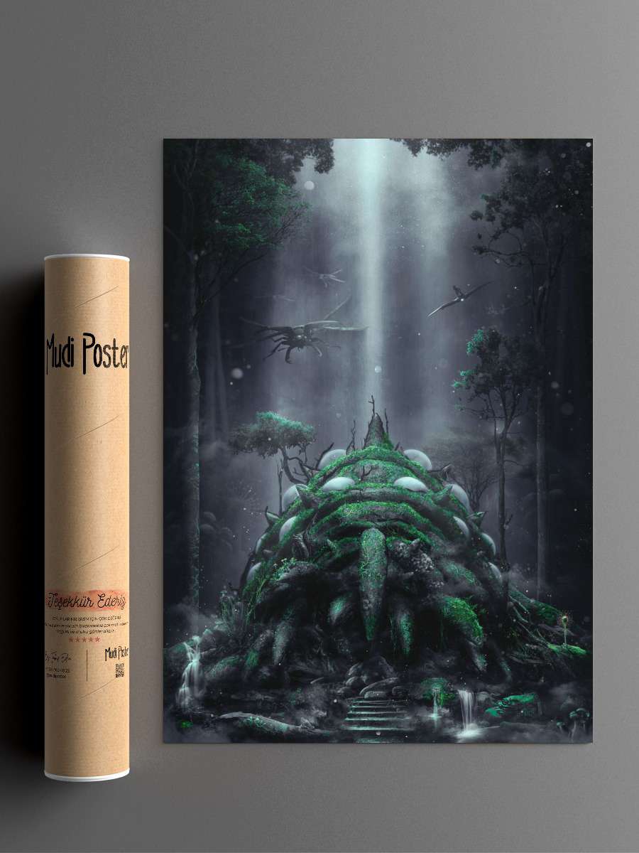 The Fungus Forest Anime Poster Çerçevesiz Yüksek Kalite Anime Duvar Poster