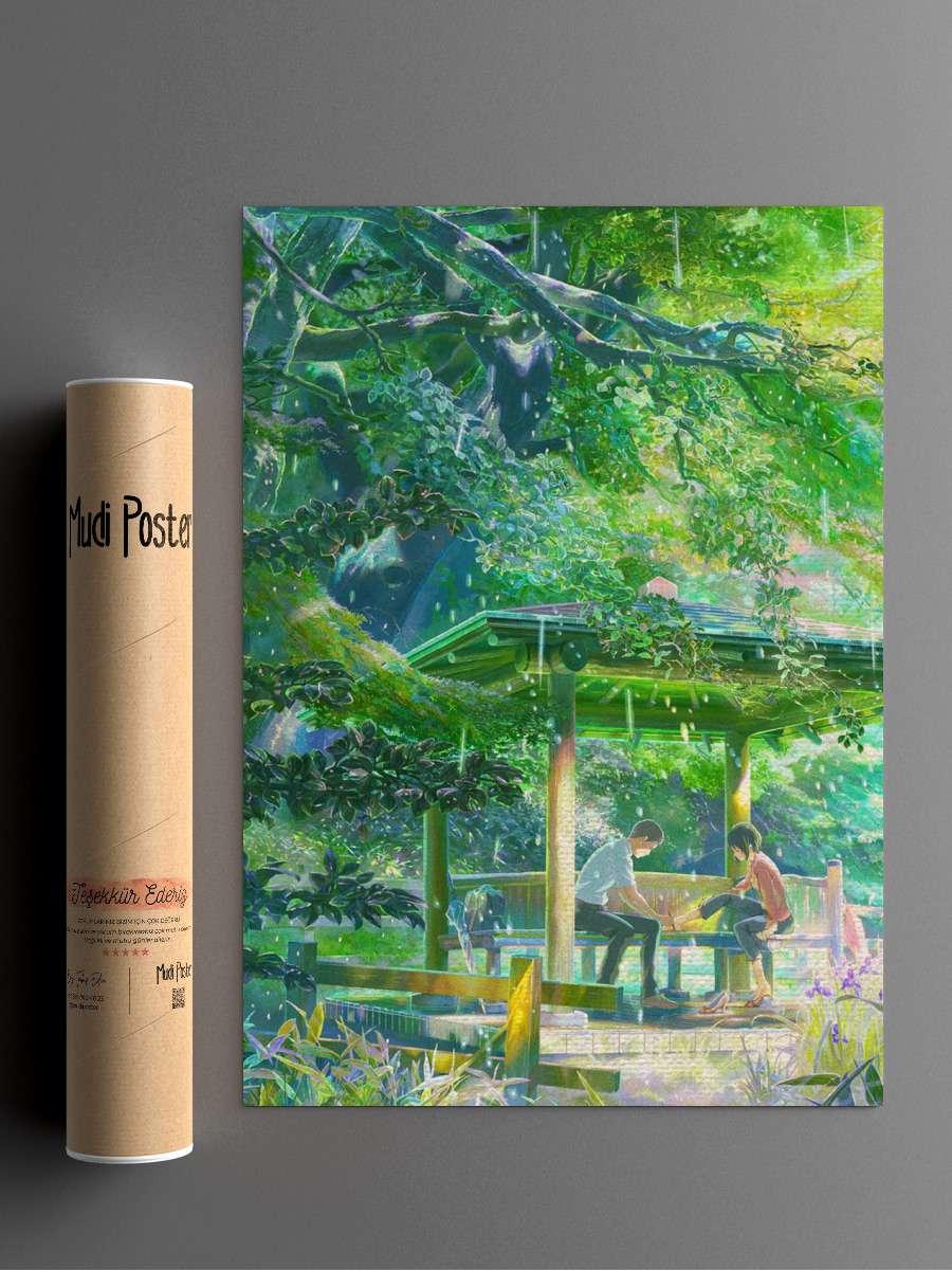 The Garden of Words Anime Poster Çerçevesiz Yüksek Kalite Anime Duvar Poster