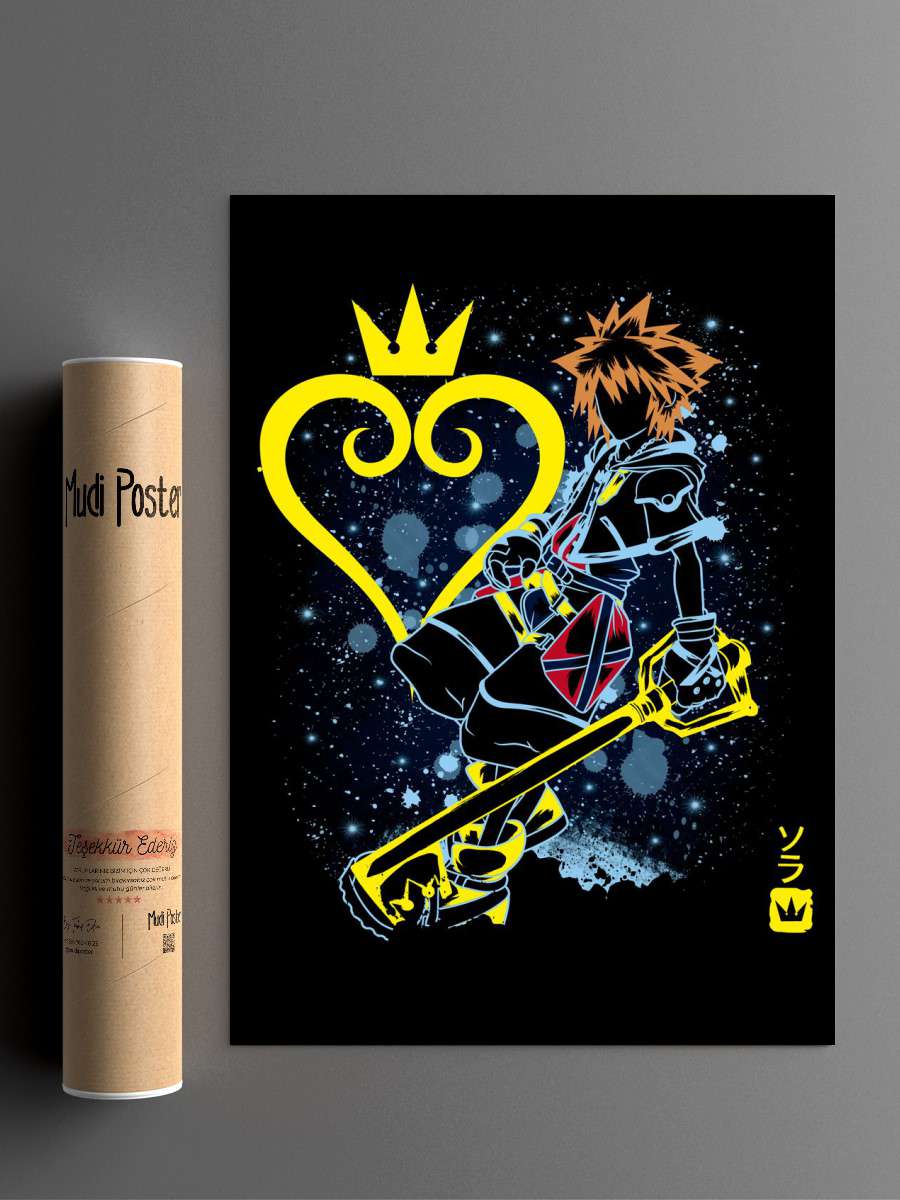 The Keyblade Style Anime Poster Çerçevesiz Yüksek Kalite Anime Duvar Poster