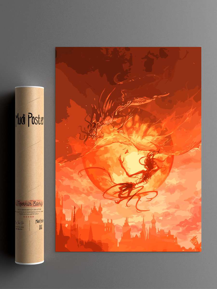 The old hunters Bloodborne Anime Poster Çerçevesiz Yüksek Kalite Anime Duvar Poster