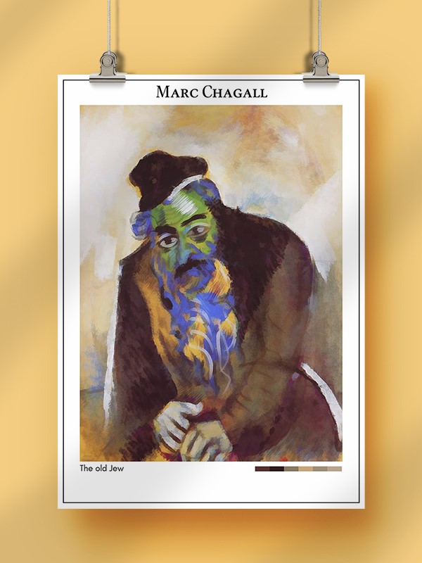 Marc Chagall The old Jew Poster