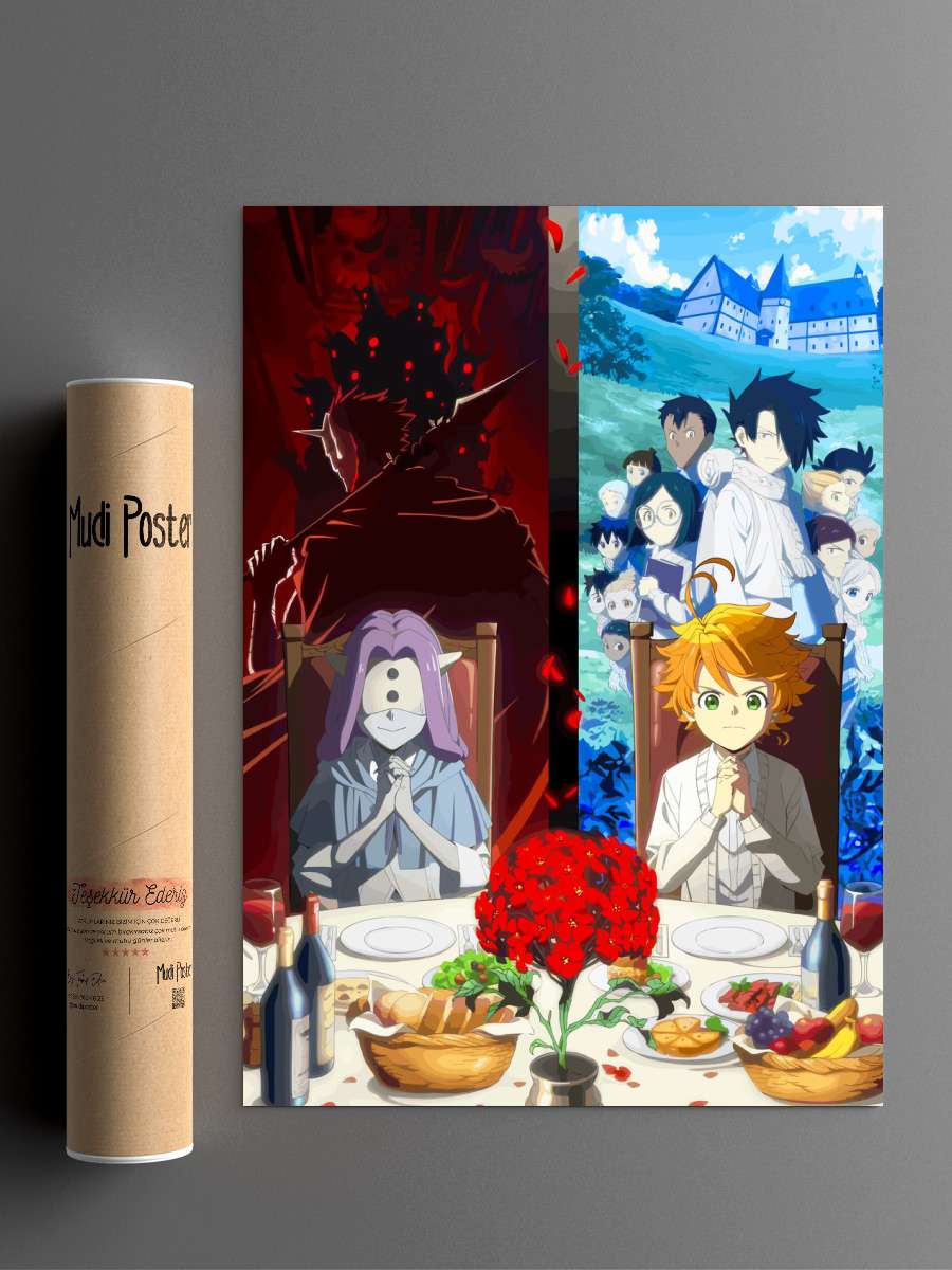 The Promised Neverland Anime Poster Çerçevesiz Yüksek Kalite Anime Duvar Poster