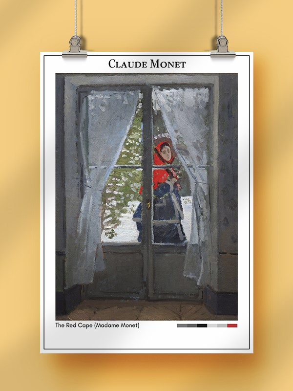 Claude Monet The Red Cape (Madame Monet) Poster