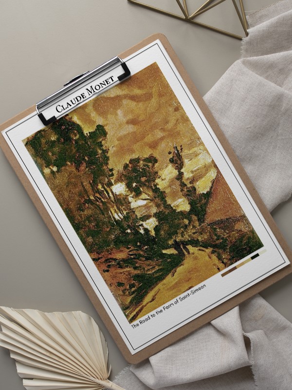 Claude Monet The Road to the Farm of Saint-Simeon Poster