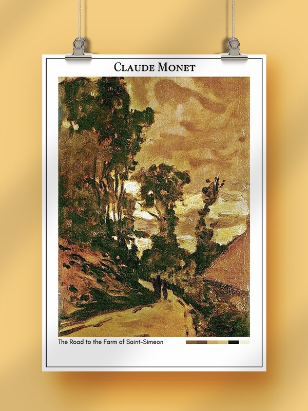 Claude Monet The Road to the Farm of Saint-Simeon Poster