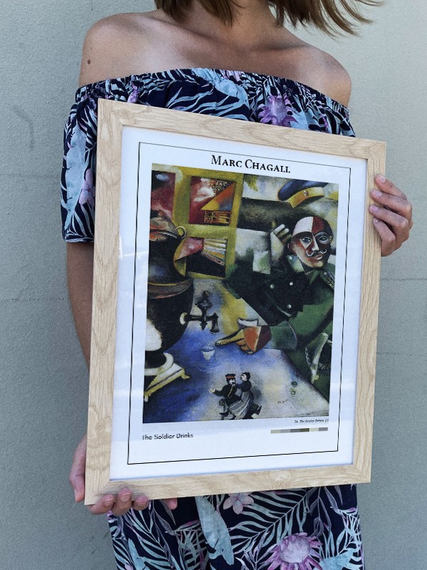 Marc Chagall The Soldier Drinks Poster