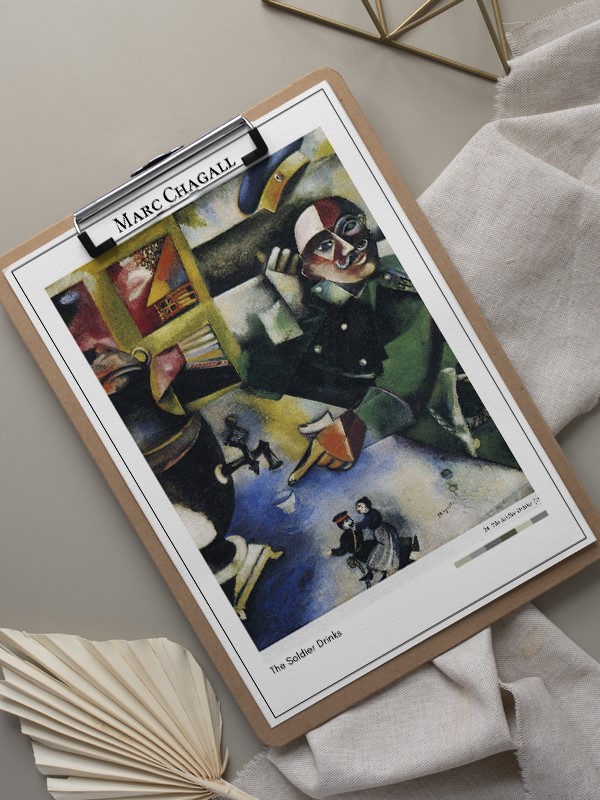 Marc Chagall The Soldier Drinks Poster