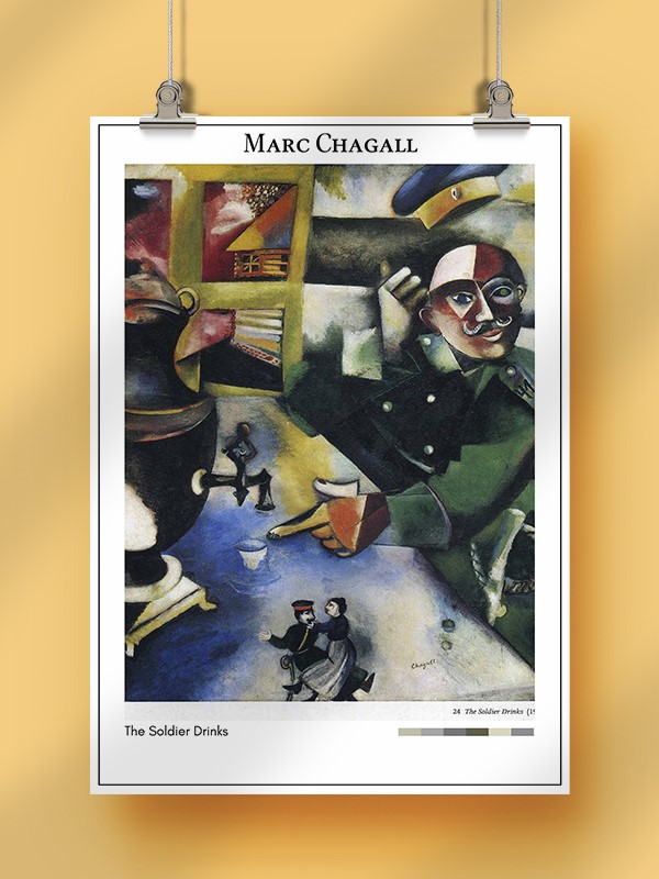 Marc Chagall The Soldier Drinks Poster