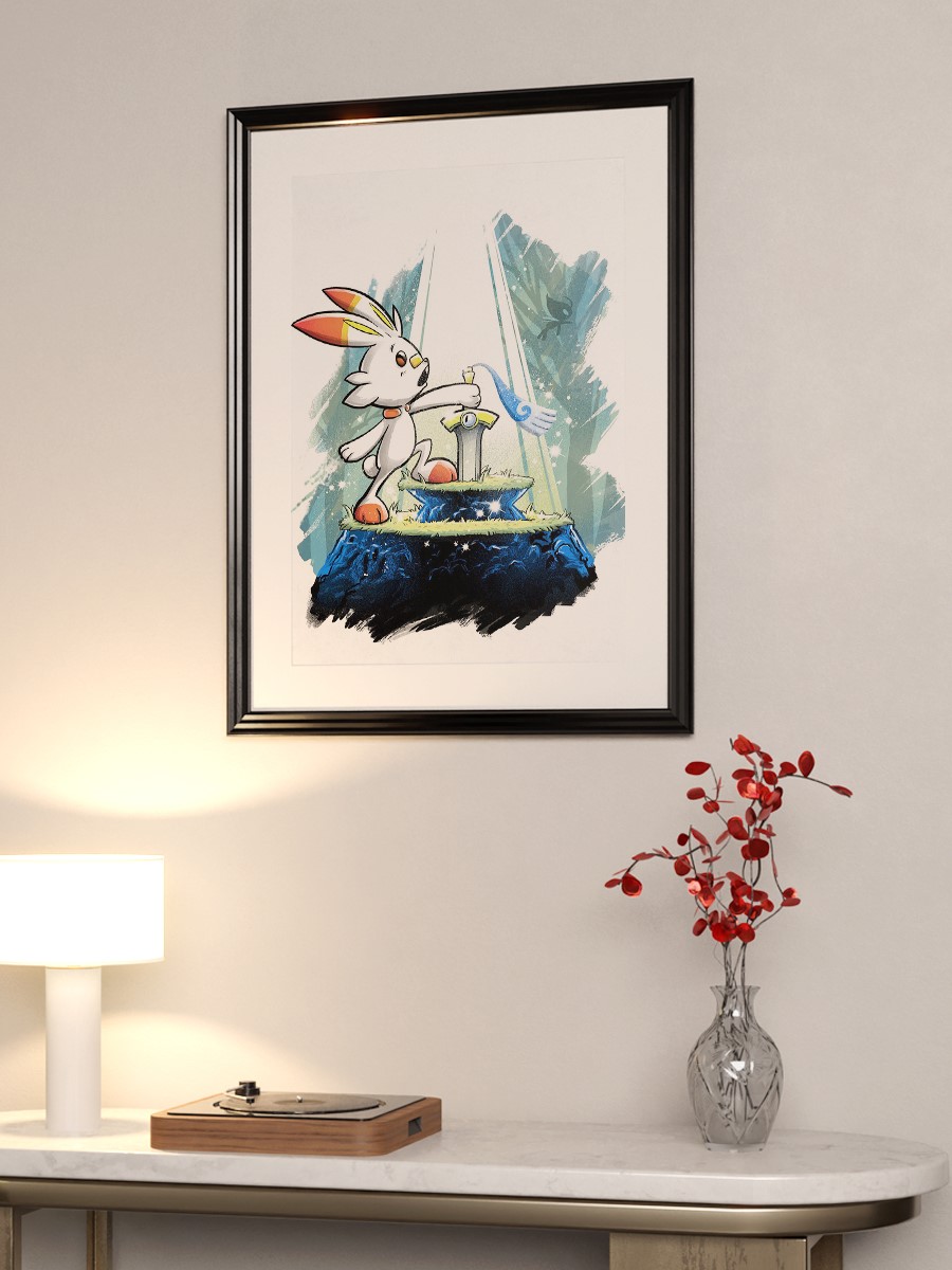 The Sword in the Stone Anime Poster Çerçevesiz Yüksek Kalite Anime Duvar Poster