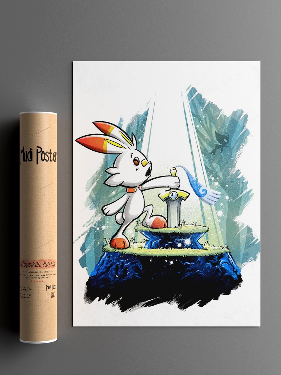 The Sword in the Stone Anime Poster Çerçevesiz Yüksek Kalite Anime Duvar Poster