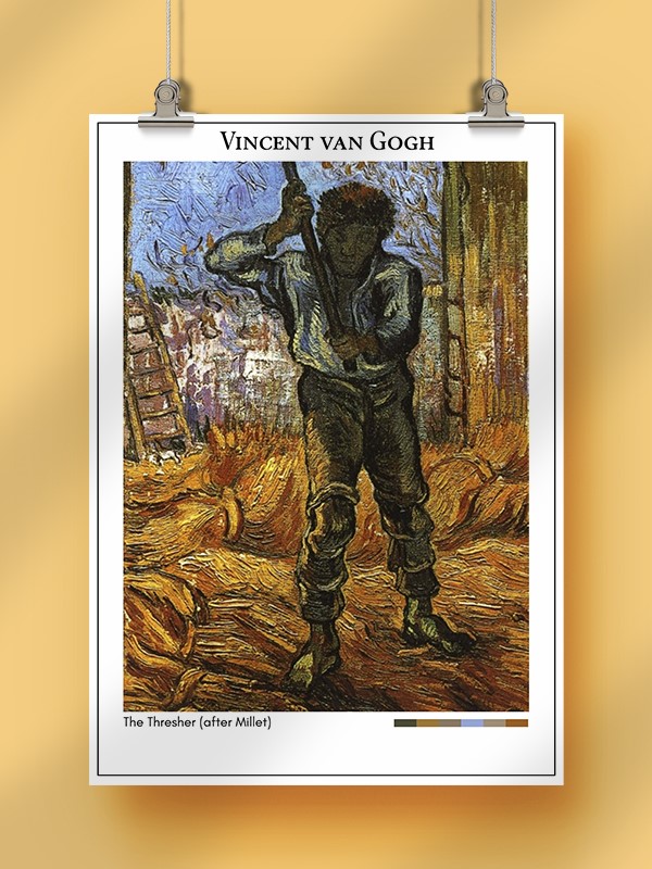 Vincent van Gogh The Thresher (after Millet) Poster