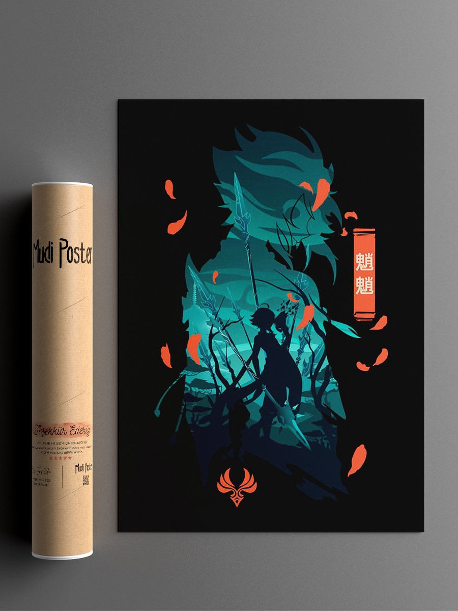 The Vigiliant Yakhsa Anime Poster Çerçevesiz Yüksek Kalite Anime Duvar Poster
