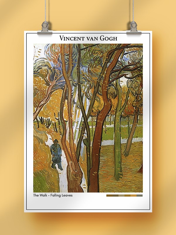 Vincent van Gogh The Walk - Falling Leaves Poster