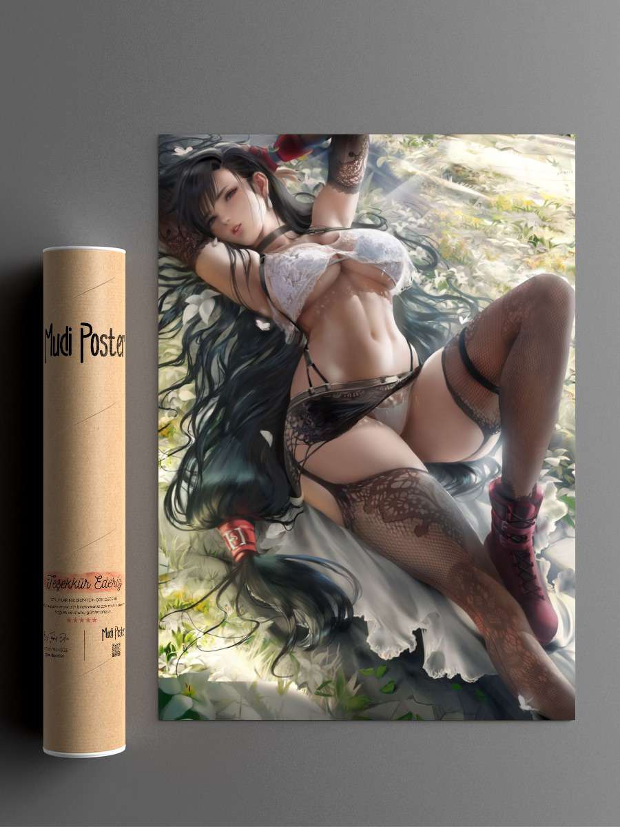 Tifa Lace Anime Poster Çerçevesiz Yüksek Kalite Anime Duvar Poster