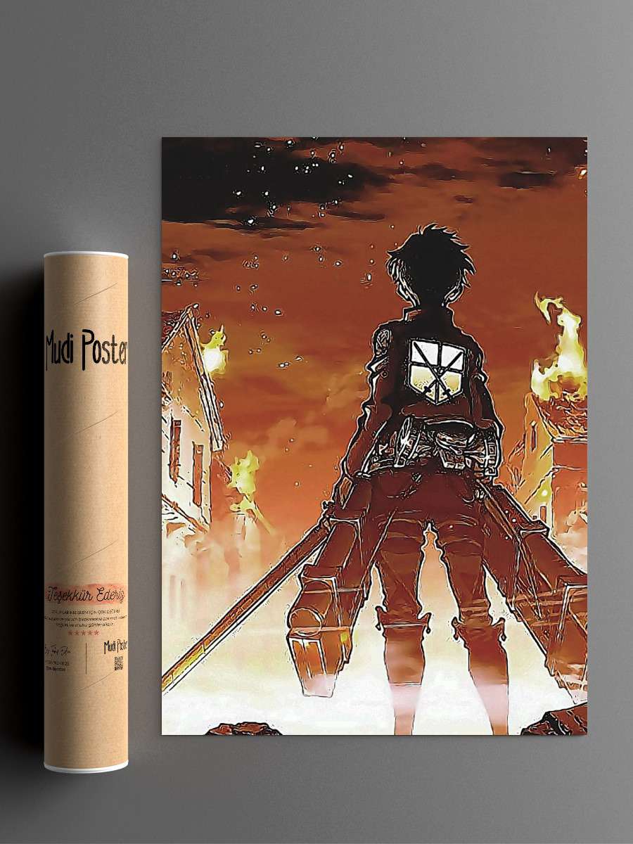 titan Anime Poster Çerçevesiz Yüksek Kalite Anime Duvar Poster