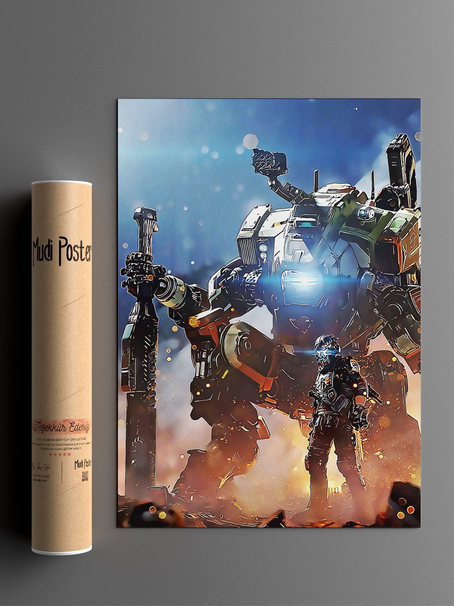 Titanfall Anime Poster Çerçevesiz Yüksek Kalite Anime Duvar Poster