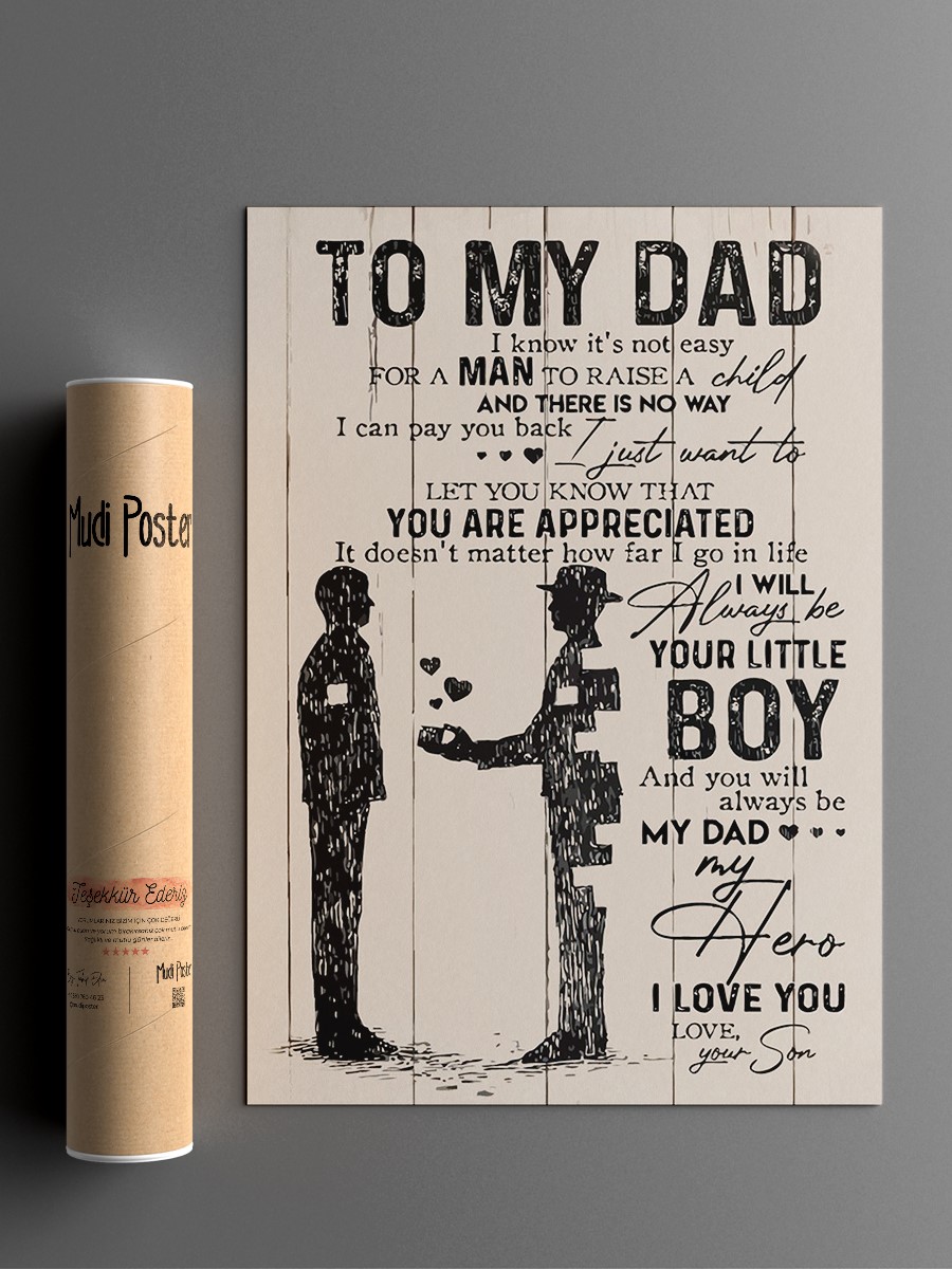 to My Dad Poster I Know It Anime Poster Çerçevesiz Yüksek Kalite Anime Duvar Poster