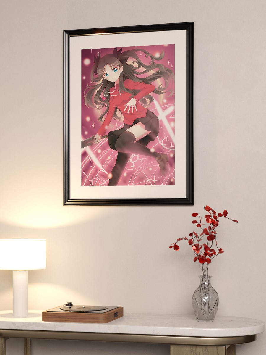 Tohsaka Rin  Anime Poster Çerçevesiz Yüksek Kalite Anime Duvar Poster
