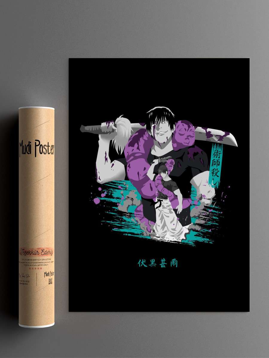 toji fushiguro jjk Anime Poster Çerçevesiz Yüksek Kalite Anime Duvar Poster