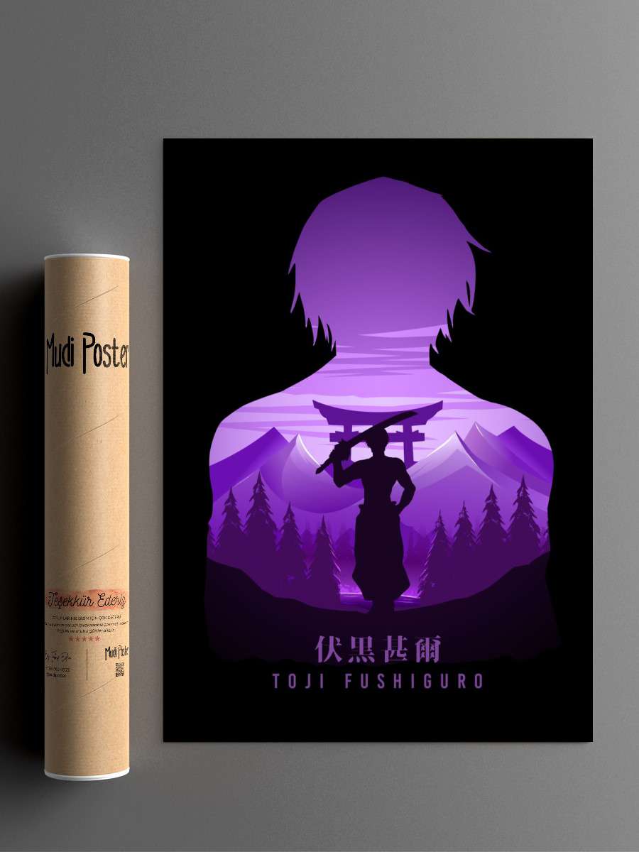 Toji Fushiguro Jujutsu Anime Poster Çerçevesiz Yüksek Kalite Anime Duvar Poster