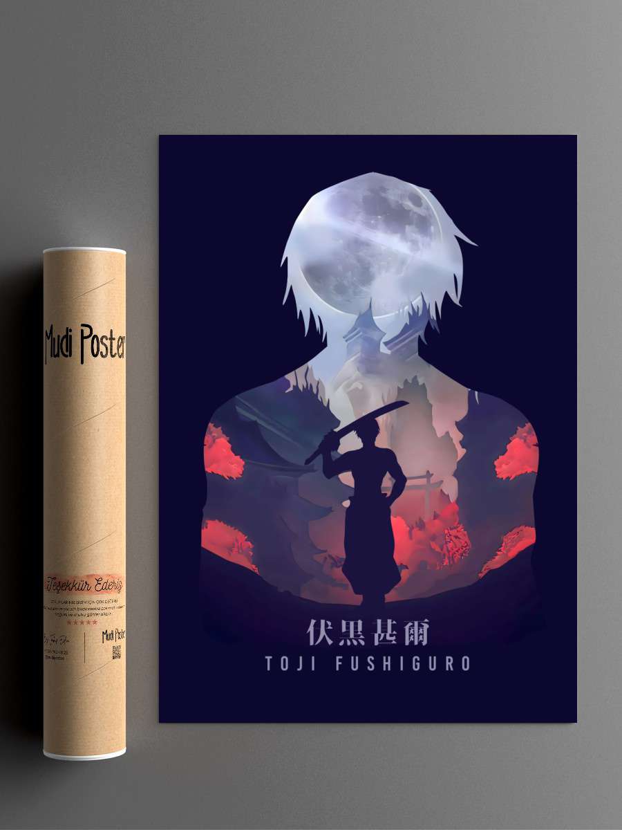 Toji Fushiguro Jujutsu Anime Poster Çerçevesiz Yüksek Kalite Anime Duvar Poster