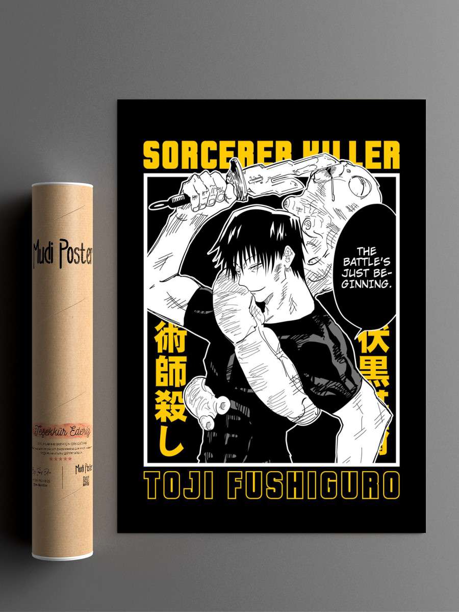 Toji Fushiguro Anime Poster Çerçevesiz Yüksek Kalite Anime Duvar Poster