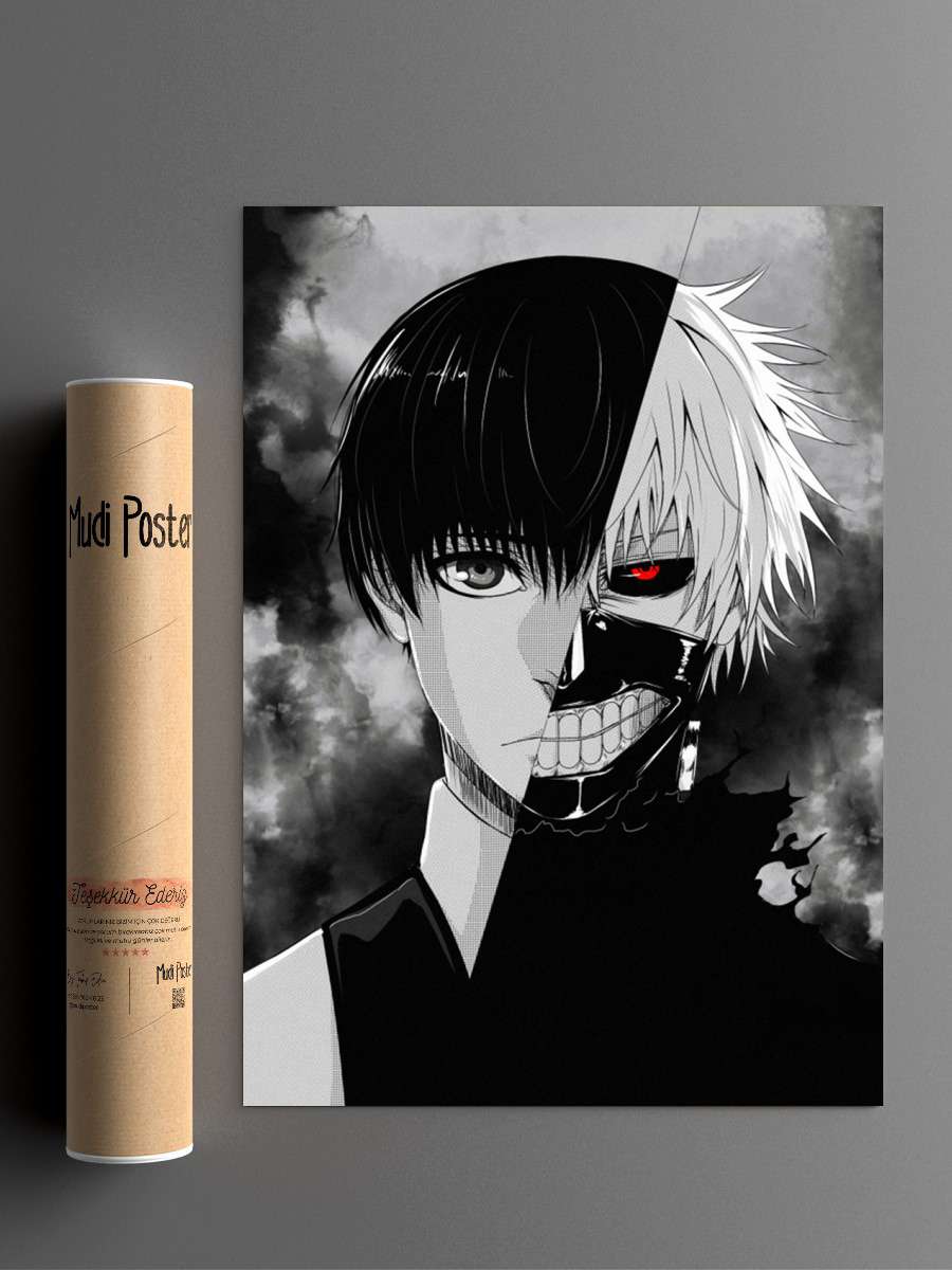 Tokyo Ghoul Kaneki Ken Anime Poster Çerçevesiz Yüksek Kalite Anime Duvar Poster