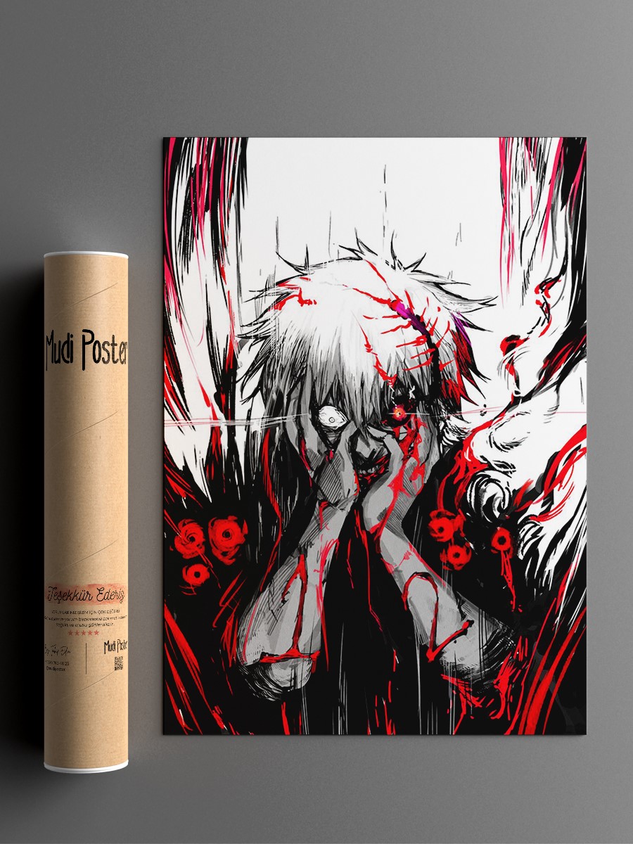 Tokyo Ghoul Manga Anime Poster Çerçevesiz Yüksek Kalite Anime Duvar Poster