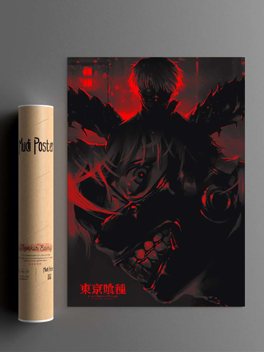 Tokyo Ghoul Anime Poster Çerçevesiz Yüksek Kalite Anime Duvar Poster