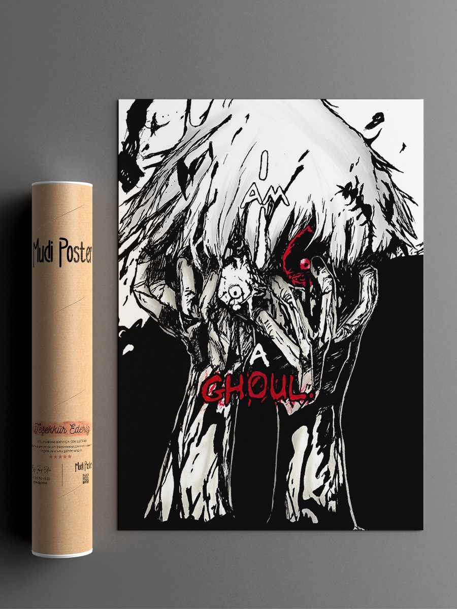 Tokyo Ghoul Anime Poster Çerçevesiz Yüksek Kalite Anime Duvar Poster