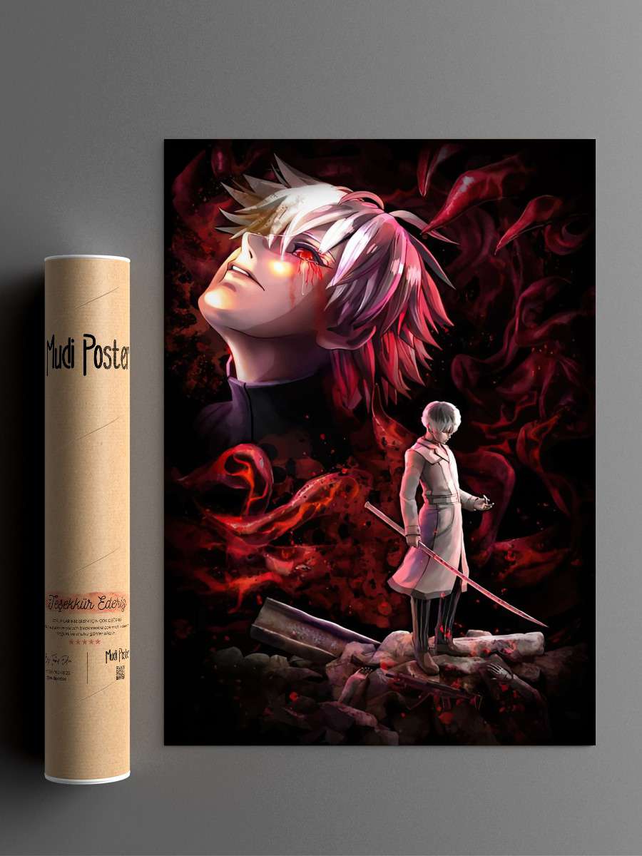 Tokyo Ghoul Anime Poster Çerçevesiz Yüksek Kalite Anime Duvar Poster